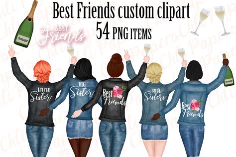 2 best friends clipart|best friend customizable clip art.